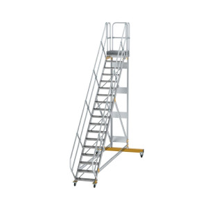 Plattformtreppe 45° fahrbar Stufenbreite 600 mm