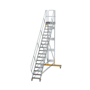 Plattformtreppe 45° fahrbar Stufenbreite 600 mm
