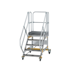 Plattformtreppe 45° fahrbar Stufenbreite 800 mm