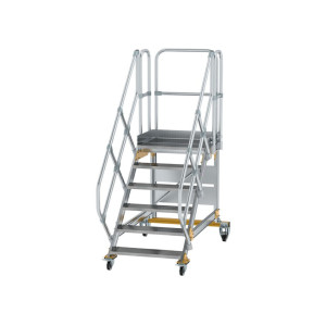 Plattformtreppe 45° fahrbar Stufenbreite 800 mm