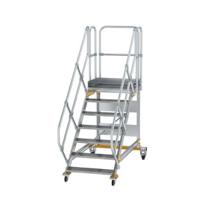 Plattformtreppe 45° fahrbar Stufenbreite 800 mm