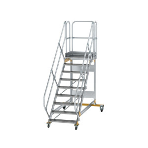 Plattformtreppe 45° fahrbar Stufenbreite 800 mm