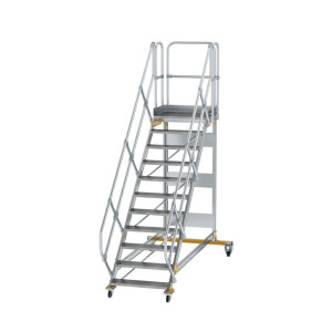 Plattformtreppe 45° fahrbar Stufenbreite 800 mm