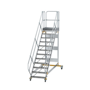 Plattformtreppe 45° fahrbar Stufenbreite 800 mm
