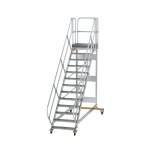 Plattformtreppe 45° fahrbar Stufenbreite 800 mm