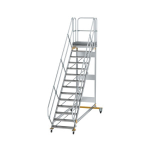 Plattformtreppe 45° fahrbar Stufenbreite 800 mm