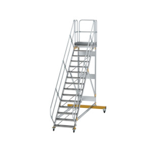 Plattformtreppe 45° fahrbar Stufenbreite 800 mm