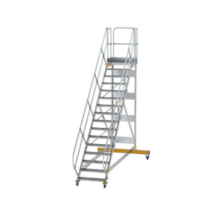 Plattformtreppe 45° fahrbar Stufenbreite 800 mm