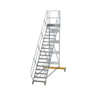 Plattformtreppe 45° fahrbar Stufenbreite 800 mm