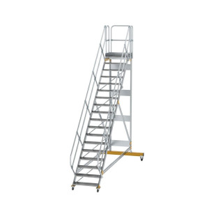 Plattformtreppe 45° fahrbar Stufenbreite 800 mm