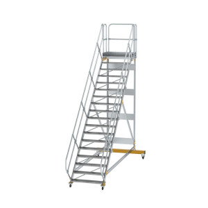 Plattformtreppe 45° fahrbar Stufenbreite 1000mm
