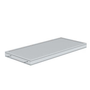 Plattform Aluminium geriffelt Plattformlänge 1860 mm