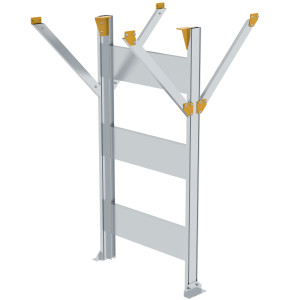 Stützteil für Baukastensystem Laufsteganlage Plattformhöhe 1250-2499 mm