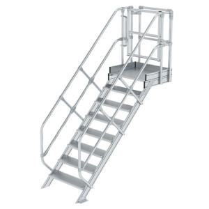 Treppen-Modul Aluminium geriffelt