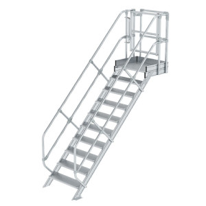 Treppen-Modul Aluminium geriffelt