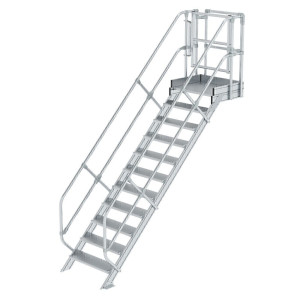 Treppen-Modul Aluminium geriffelt