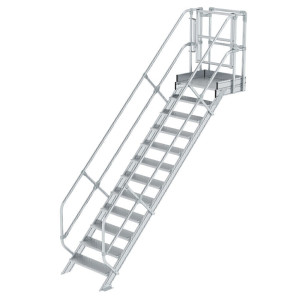 Treppen-Modul Aluminium geriffelt