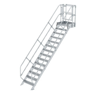 Treppen-Modul Aluminium geriffelt