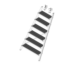 Aufstieg Podesttreppe 7 Stufen inkl. Montagesatz