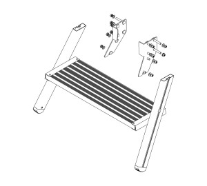 Aufstieg Podesttreppe 2 Stufen inkl. Montagesatz