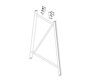 Stützteil Podesttreppe inkl. Montagesatz