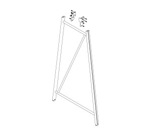 Stützteil Podesttreppe inkl. Montagesatz