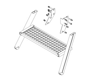Aufstieg Podesttreppe 2 Stufen inkl. Montagesatz
