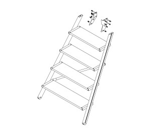 Aufstieg Podesttreppe 5 Stufen inkl. Montagesatz