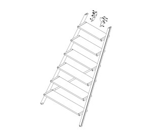 Aufstieg Podesttreppe 7 Stufen inkl. Montagesatz