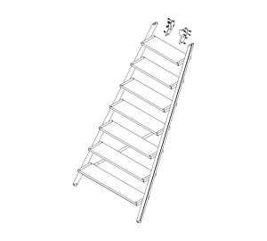 Aufstieg Podesttreppe 8 Stufen inkl. Montagesatz