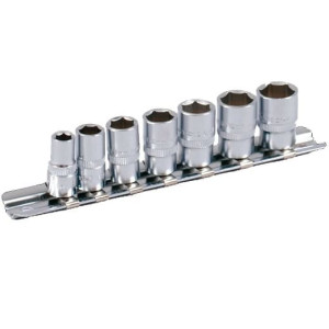 PROJAHN - 1/4" Stecknuss Satz auf Schiene 7tlg