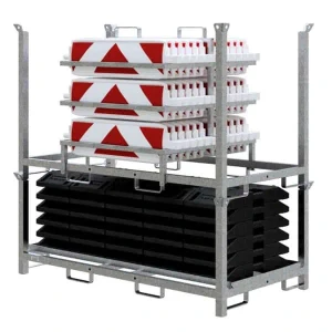 Schake - SET mit 30 Baken und Zubehör auf Aufsatzteil und Lager- und Transportpalette