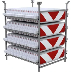 Schake - SET mit 80 Baken auf Lager- und Transportgestell