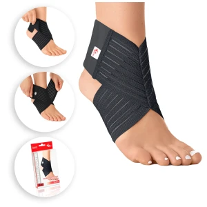 Stabilizator stawu skokowego MEK | Polski wyrób medyczny Czarny XL