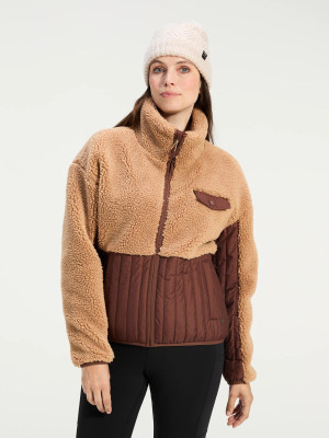 ANWB Elvas Fleecejack dames Human Nature Bruin XL Bruin female