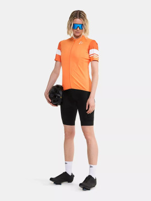 Craft Core Endurance Logo Jersey W Fietsshirt dames Oranje M Oranje female