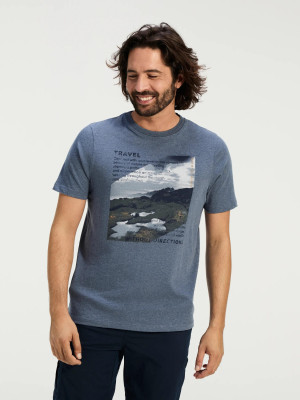 ANWB Mokket T-shirt heren Human Nature Blauw M Blauw male