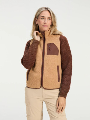 ANWB Nadur Fleecebodywarmer dames Human Nature Bruin M Bruin female