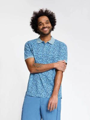 ANWB Porjus Polo heren Human Nature Blauw L Blauw male
