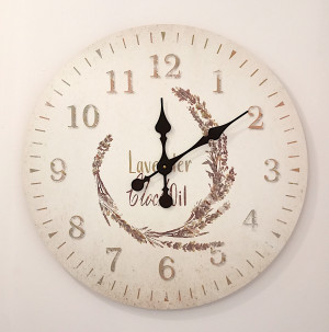 Goldene Wanduhr Lavendel 60 cm