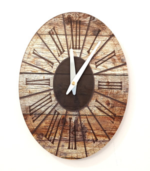 Einfache Wanduhr Natur 30 cm