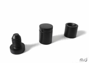 Aluminium-Abstandshalter 13x13 mm, schwarz