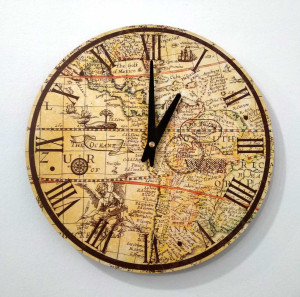 Wanduhr-Karte 30 cm