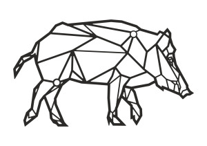Metall-Wanddekoration Wildschwein 28 cm