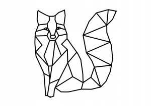 Geometrische Metalldekoration Fuchs II 80 cm