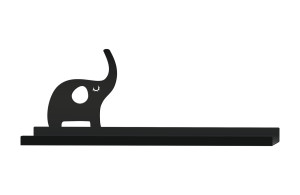 Metallregal für Kinder 45 cm - schwarz matt