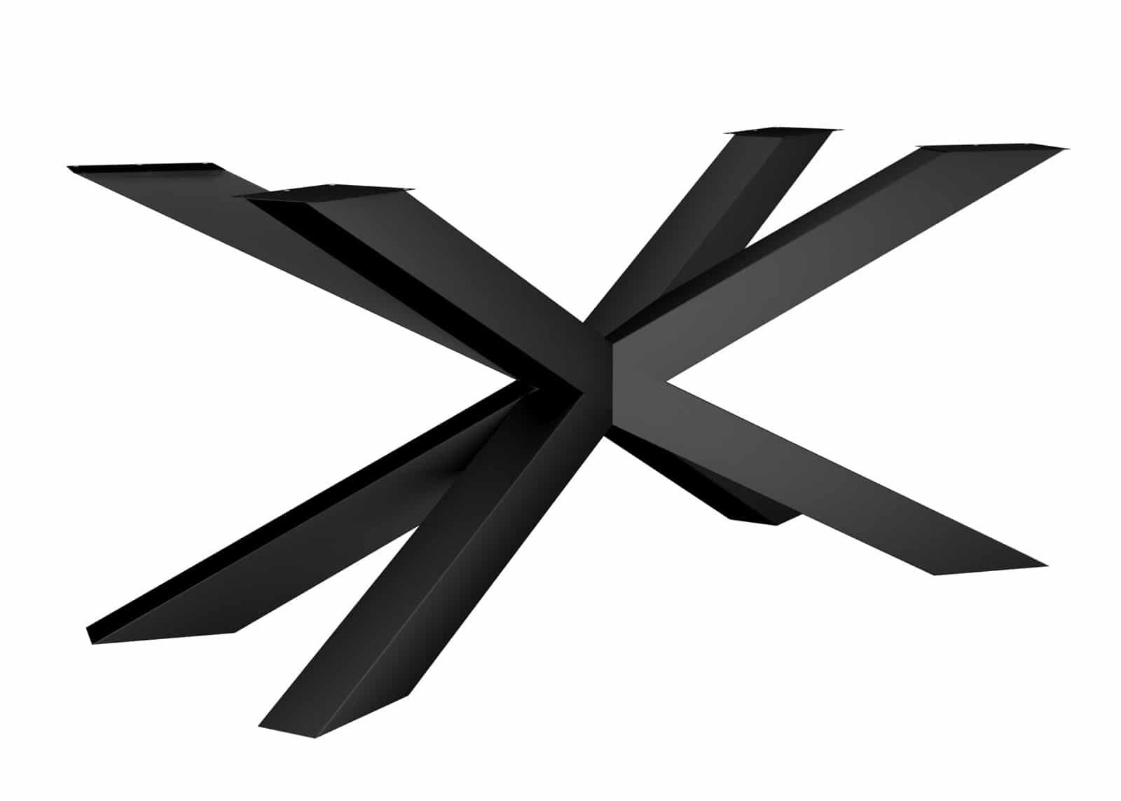 Metallisches Tischgestell Spider Heavy L - schwarz matt