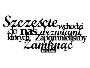 Zitat-Napis Dekoration Glück 90 cm