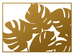 Metall-Wanddekoration Monstery 100 cm - gold