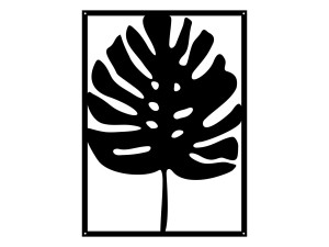 Wanddekoration aus Metall Monstera 100 cm